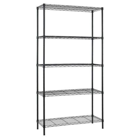 Estante Epóxico 90x35x180 cm. Acero 5 bandejas. Capacidad 600 kg.-1