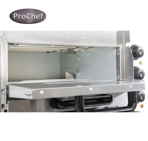 Horno Pizza Pizzero Eléctrico 2 Cámaras 40x40 cm-3
