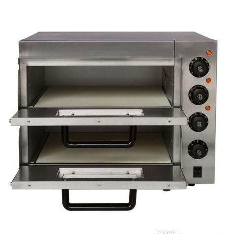 Horno Pizza Pizzero Eléctrico 2 Cámaras 40x40 cm-4