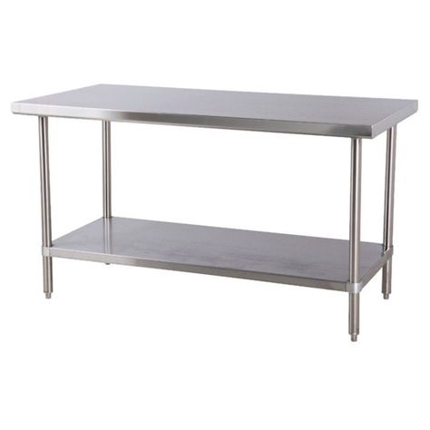 Mesón Central 180x60x85 cm. Acero Inoxidable-1