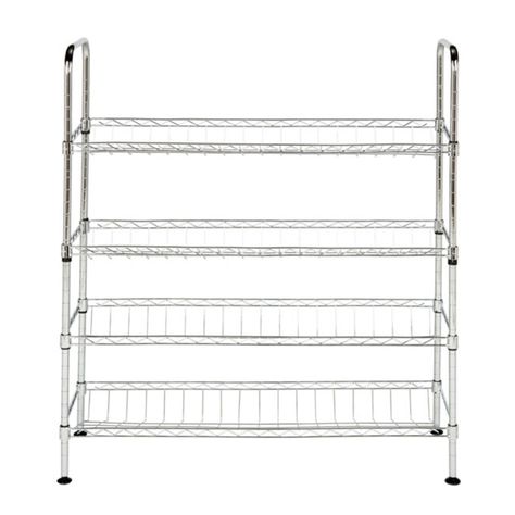 Porta Zapatos 75x25x85 cm. Acero Cromado. Capacidad 80 kg.-3