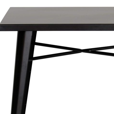 Mesa de Bar Tolix Negro Mate 60 x 60 Cm. Cubierta Acero-7