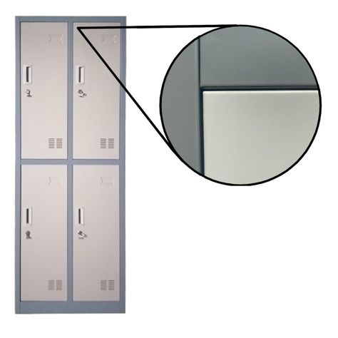 Locker Casillero metálico 2 Cuerpos 4 Puertas con Patas-4