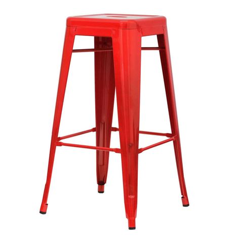 Pack 3 Unidades Piso Alto Tolix Rojo Brillante-4