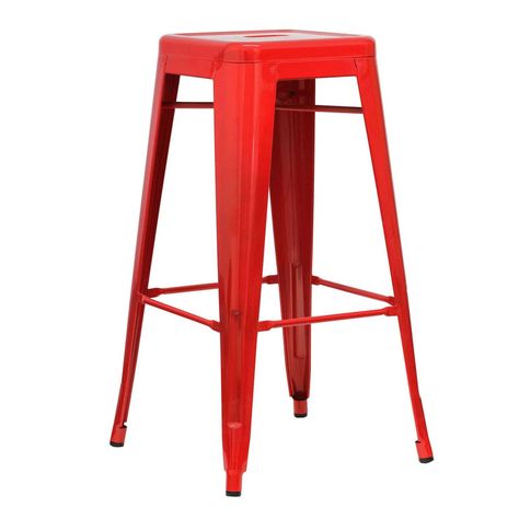Pack 3 Unidades Piso Alto Tolix Rojo Brillante-7