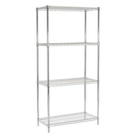Estante 90x45x180 cm Acero Cromado ProChef. Capacidad 480 kg-1