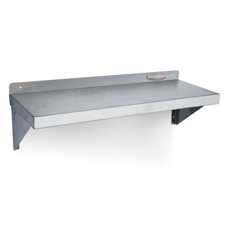 Repisa Mural Lisa 90x30 cms Acero Inoxidable-0