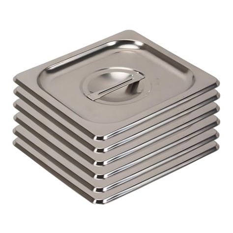 Pack 6 Tapas Gastronómicas para GN 1/6 Acero Inox-0