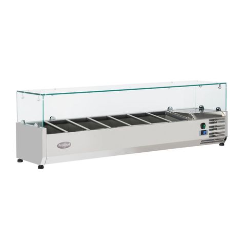 Vitrina Refrigerada Sobremesa 150 cm. Acero Inoxidable-0