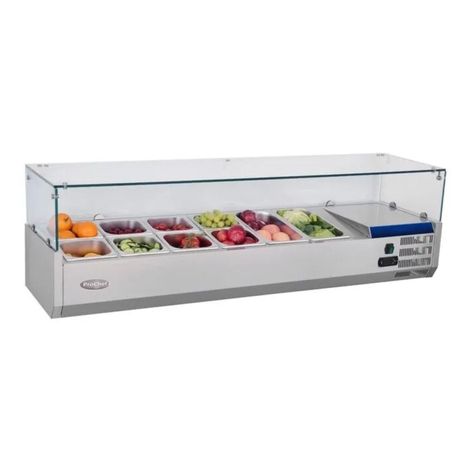 Vitrina Refrigerada Sobremesa 150 cm. Acero Inoxidable-2