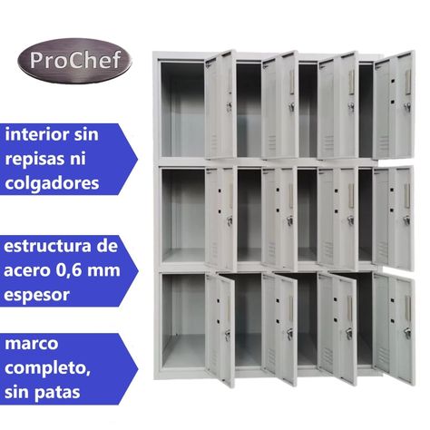 Locker Casillero Metálico 4 cuerpos 12 puertas-3