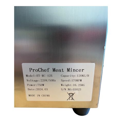 Moledora de carne industrial Ac. Inox. 120 kg/hora con Reversa-7