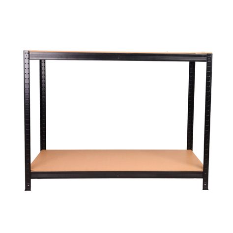 Mesón de Trabajo Acero y MDF 120x60x90 cm.-2