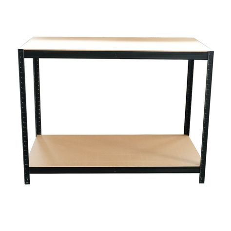Mesón de Trabajo Acero y MDF 120x60x90 cm.-8