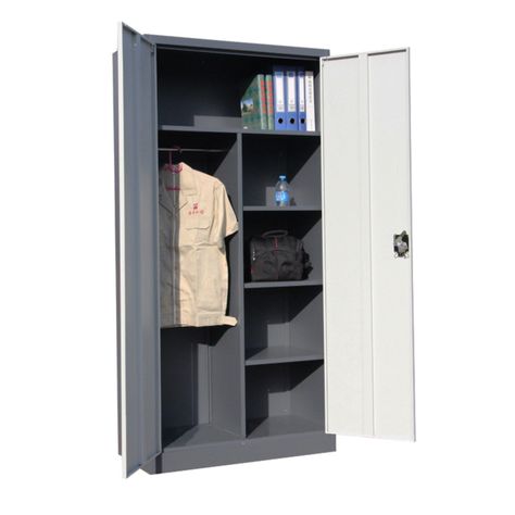 Armario de Acero 90x40x185 cm. 6 Espacios. 2 Cuerpos 2 Puertas-0