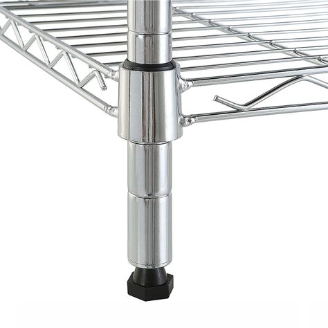 Estante 90x35x180 cm. Acero Cromado 5 bandejas. Cap. 600 kg-9