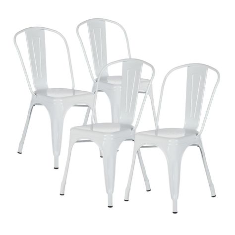 Pack 4 Unidades Silla Tolix Blanco-0