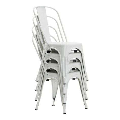 Pack 4 Unidades Silla Tolix Blanco-1