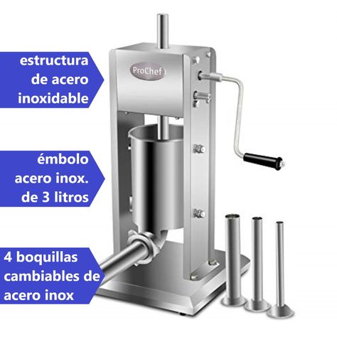 Embutidora Vertical 3 Litros ProChef Línea Manual-5