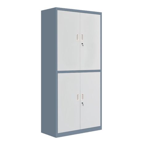 Armario de Acero 90x40x185 cm 2 Cuerpos 4 Puertas 3 Bandejas-1