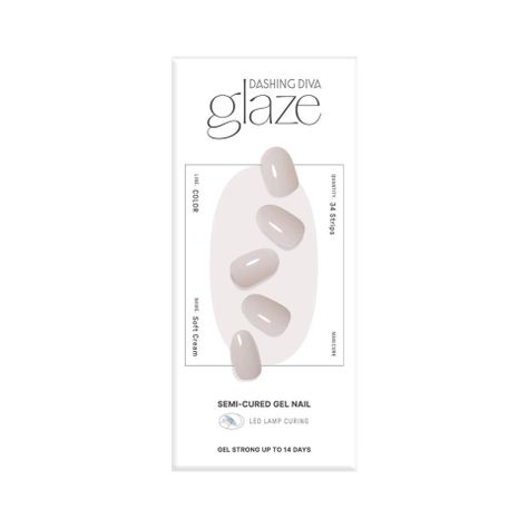 Glaze Semi-Cured Gel Nail: ZMC231N Soft Cream-0