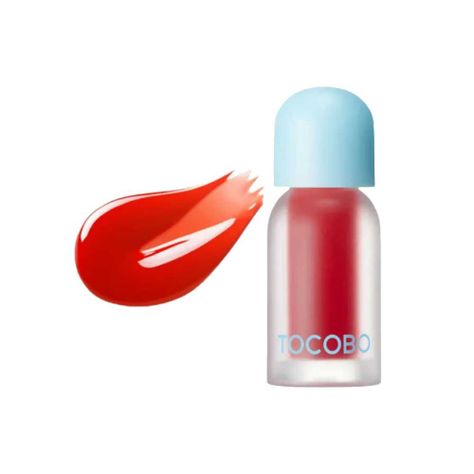 Aceite labial Tocobo tono rojo frío 01 Chill Red-0