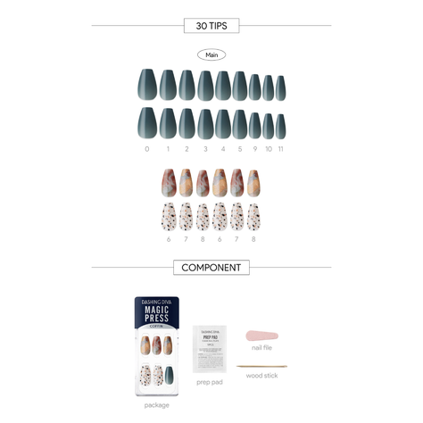 Uñas Press On Manicura Dashing Diva MDR2F043CF DD01-237-3