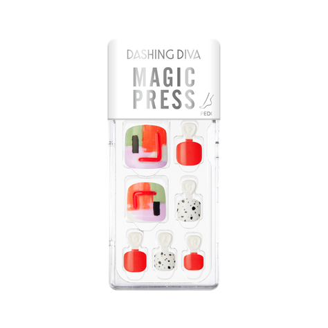 Uñas press on Pedicura Dashing Diva MDR1281P-0