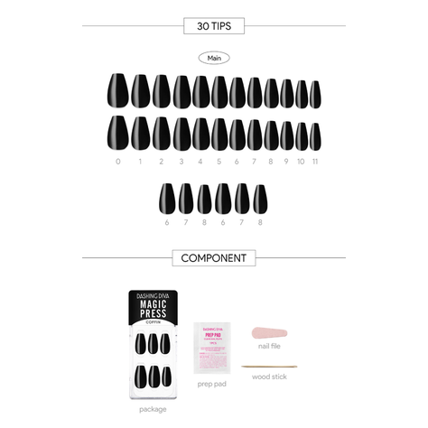 Uñas Press On Manicura Dashing Diva MDR1329CF DD01-232-2