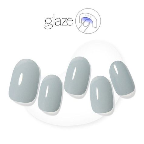 Glaze Semi-Cured Gel Nail: ZMC232N Soft Blue-1