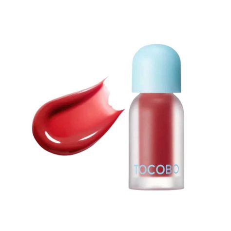 Aceite labial Tocobo tono coral rosado 05 Rosy Girl-0