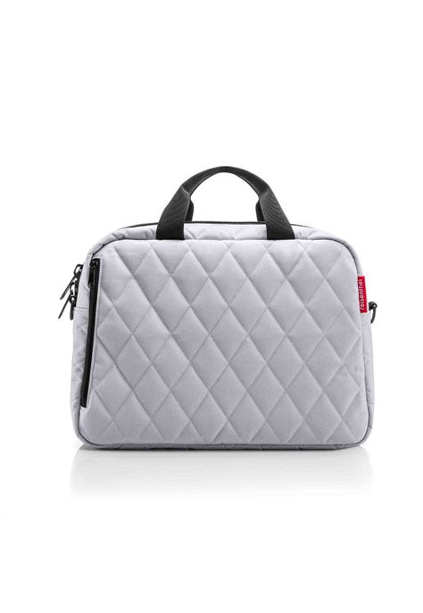 Bolso Computador - rhombus light grey-1