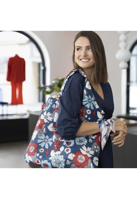 Bolsa de Compras mini maxi shopper - florist indigo-3