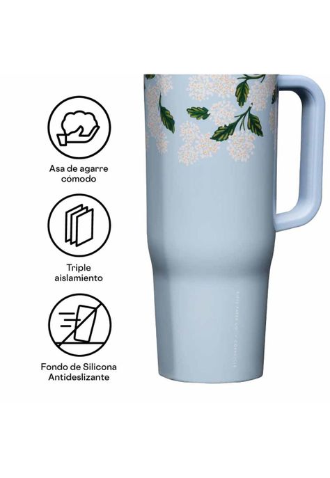 Vaso Térmico Cruiser 1200ml Rifle Paper Gloss Blue Hydrangea-3