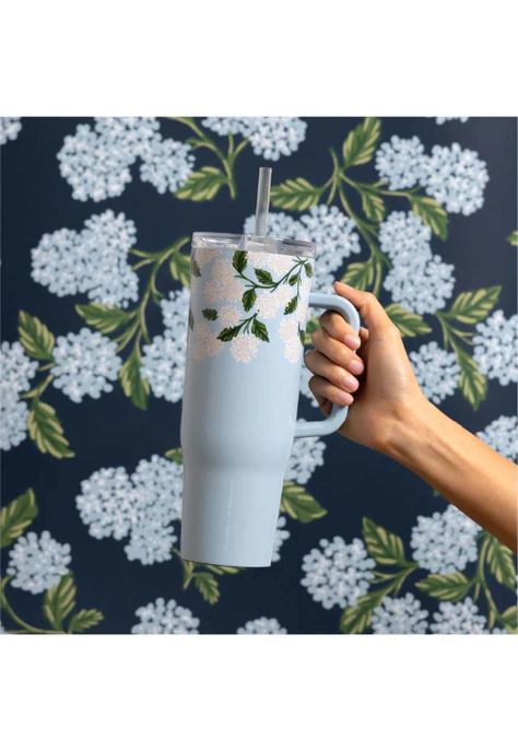 Vaso Térmico Cruiser 1200ml Rifle Paper Gloss Blue Hydrangea-4