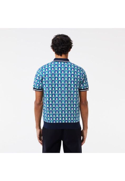 Sweater Manga Corta Hombre Lacoste AH7672 Azul-2
