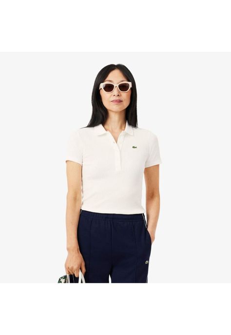 Polera Polo Algodón Mujer Lacoste DF5377 Negro-0
