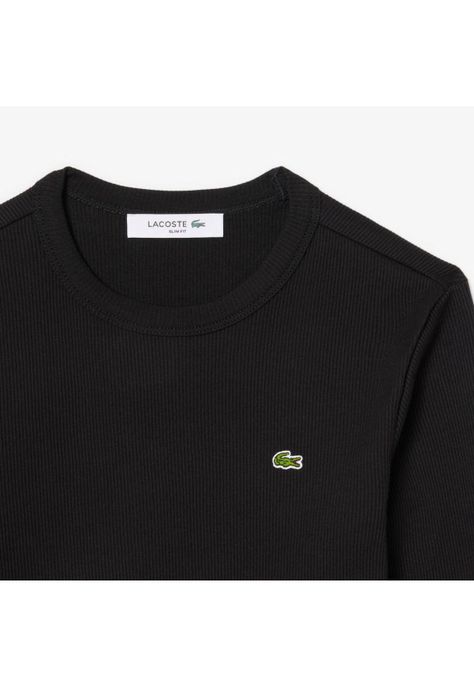 Polera Manga Larga Mujer Lacoste TF1692 Negro-3