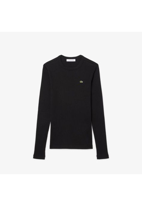 Polera Manga Larga Mujer Lacoste TF1692 Negro-2