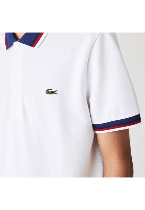 Polera Polo Lacoste PH3461 Hombre Blanco-3