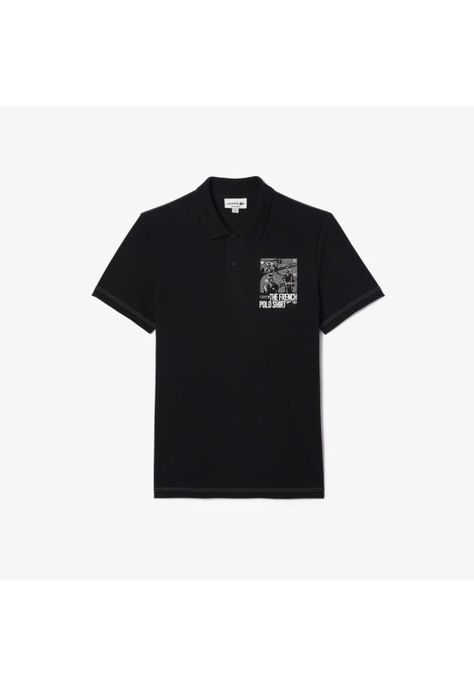 Polera Polo Manga Corta Hombre Lacoste PH7416 Negro-1