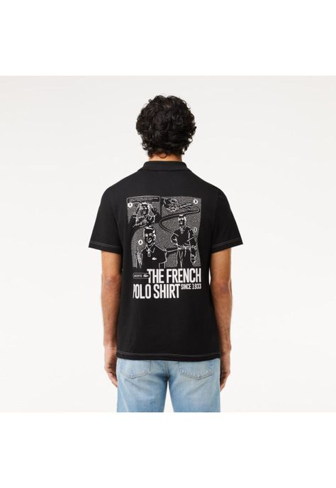 Polera Polo Manga Corta Hombre Lacoste PH7416 Negro-2