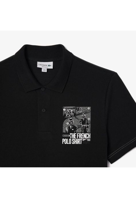 Polera Polo Manga Corta Hombre Lacoste PH7416 Negro-3
