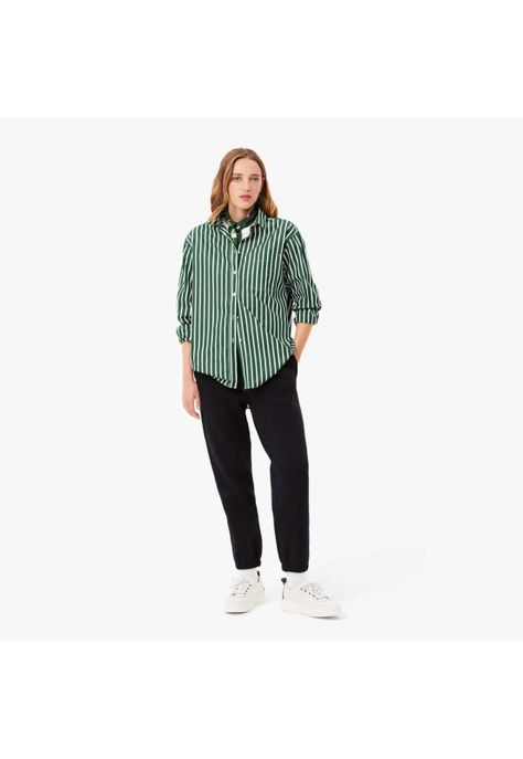 Jogger Buzo Mujer Algodón Lacoste XF7077 Negro-0
