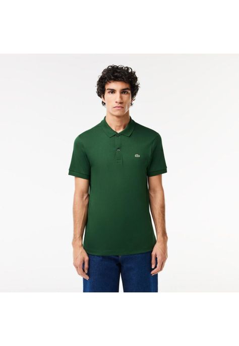 Polera Polo Algodón Hombre Lacoste DH2050 Verde-0