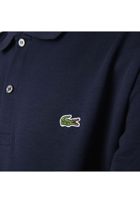Polera Polo Algodón Hombre Lacoste DH2050 Azul-3