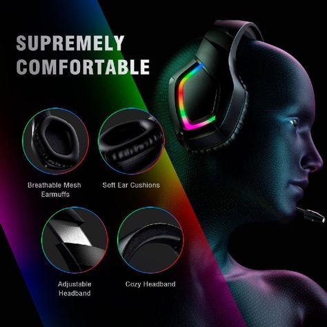 Audifonos Gamer Onikuma K1-B RGB Black-3