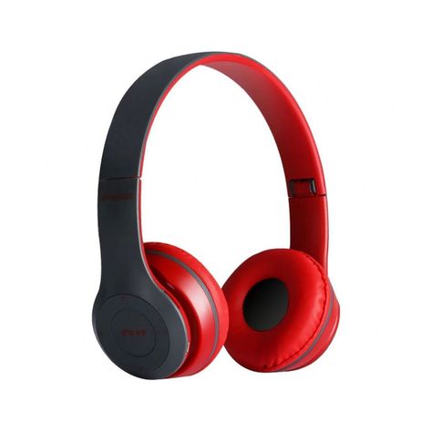 Audífonos Bluetooth P47 FM-TF Micrófono Rojo-0