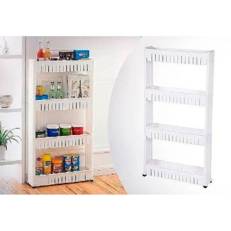Rack Organizador Con Ruedas 4 Niveles 54X13X103Cm-3