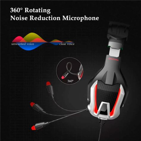 Audifonos Gamer Onikuma K12 Rojo-2